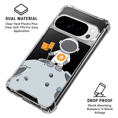 Bitcoin Astronaut Google Pixel 10 Pro XL Clear Case